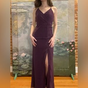 Aubergine/Purple Dessy Bridesmaid Dress, Size 2